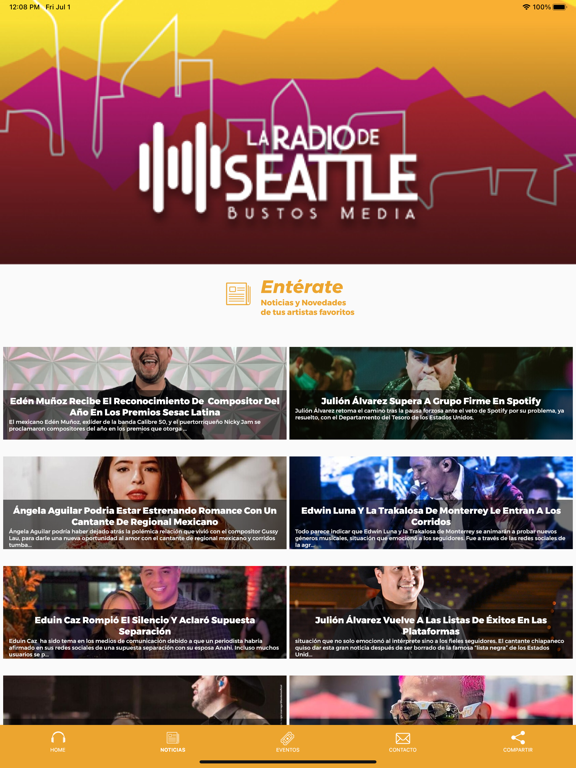 La Radio de Seattle iPad screenshot 2 - Entertainment app