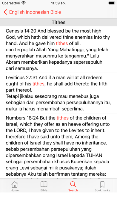 English - Indonesian Bible Screenshot