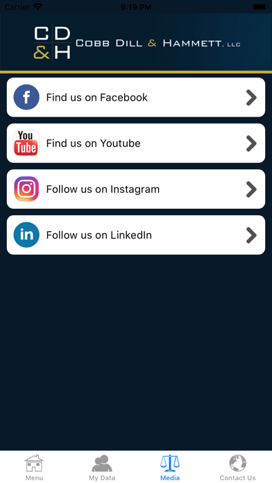 Cobb, Dill & Hammett Law App Screenshot