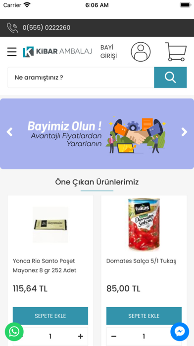 Kibar Ambalaj Mobil Screenshot