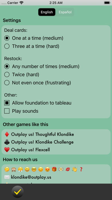 Outplay us! Klondike Screenshot