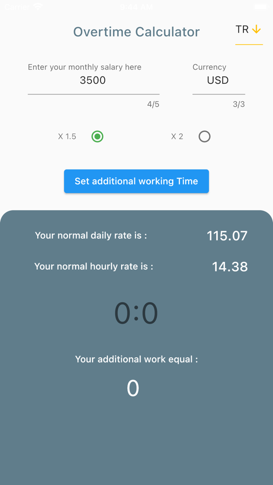 #2. Overtime Calculator plus (iOS) 由: AMAR AWNI
