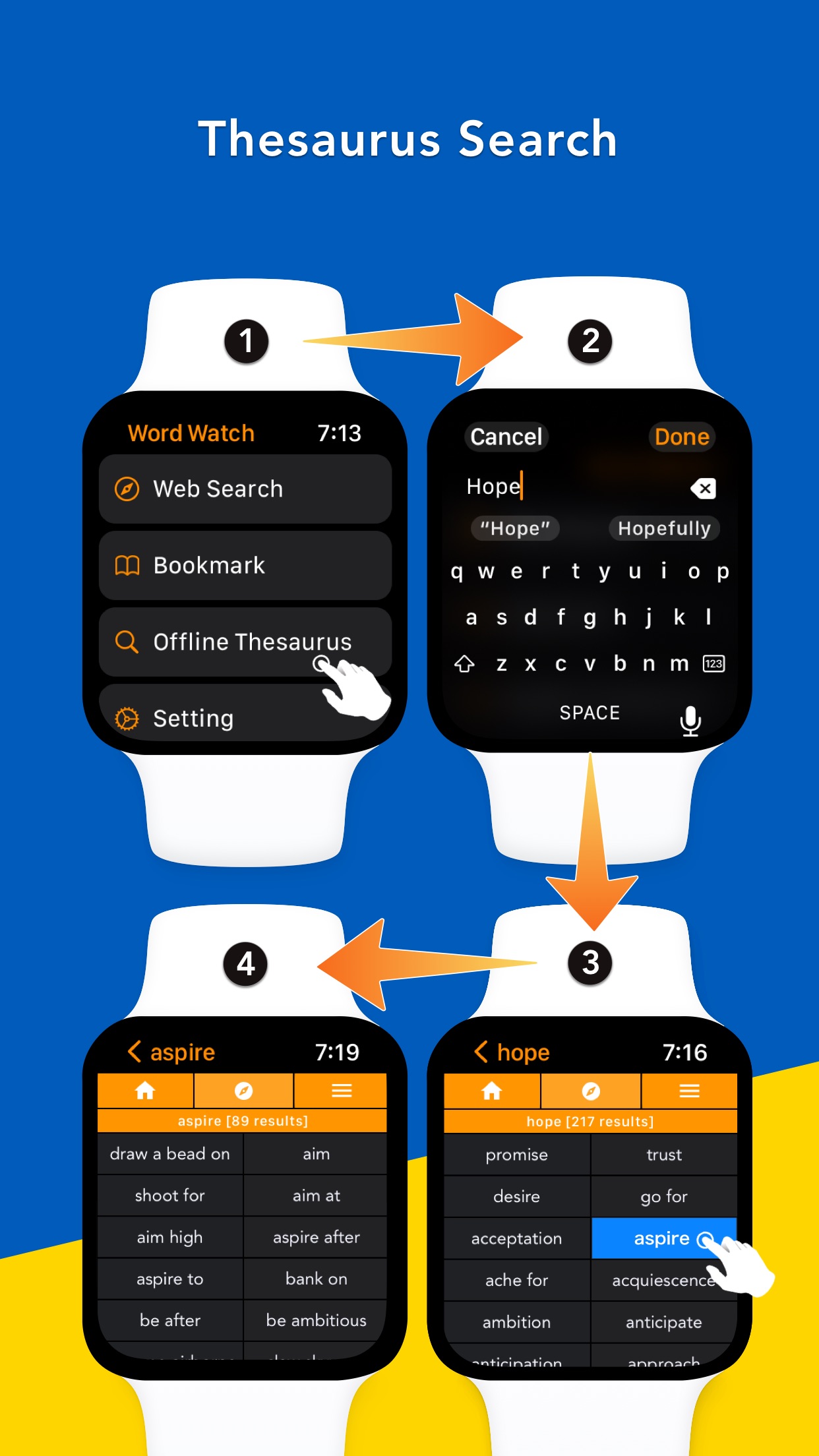 Screenshot do app Word Watch - Wrist Dictionary