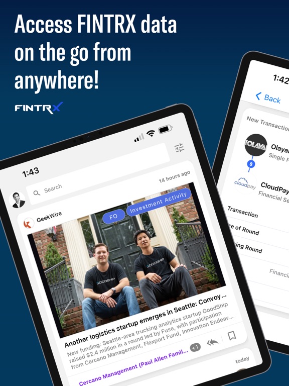 FINTRX iPad screenshot 1 - Business app