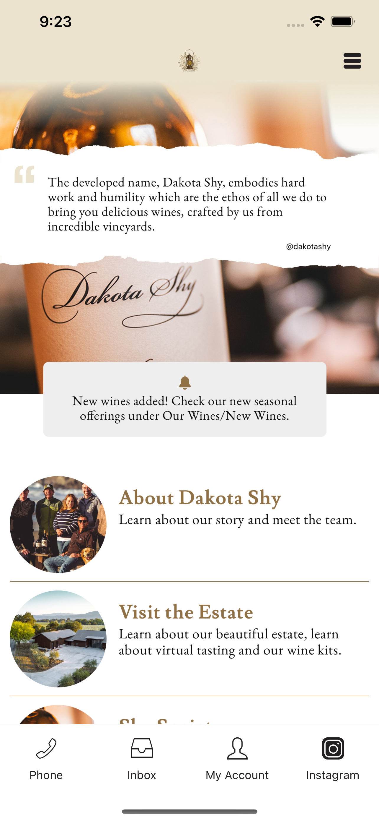 Dakota Shy Wine