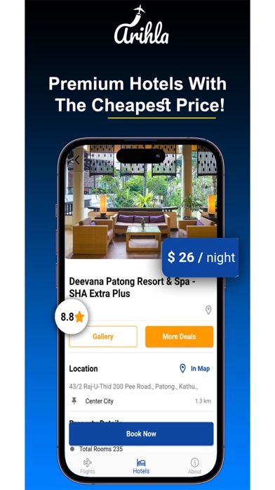 Arihla: Cheap Flights & Hotels Screenshot