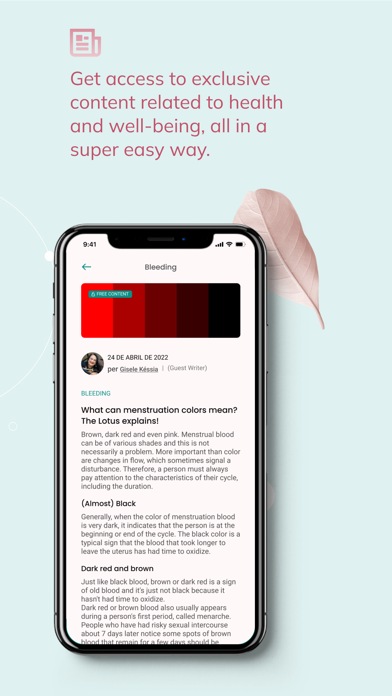 Lotus Menstrual Calendar Screenshot