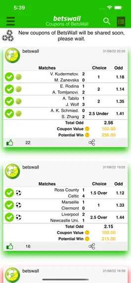 Game screenshot BetsWall Football Betting Tips apk