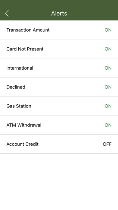 Gulf Coast FCU (AL) Card Mgmt Screenshot