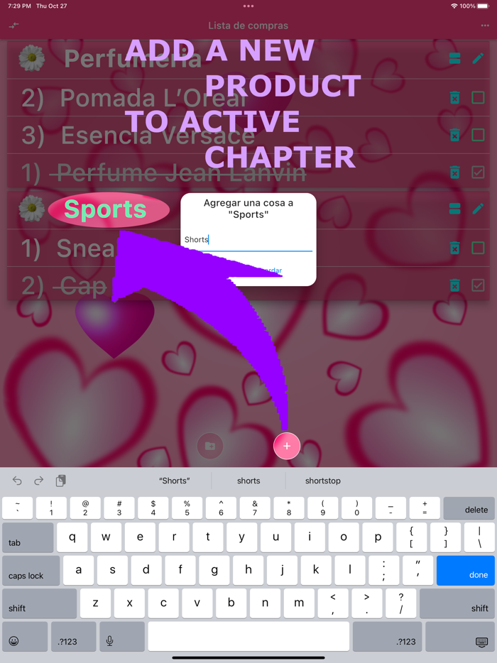 Cute princess shopping list
