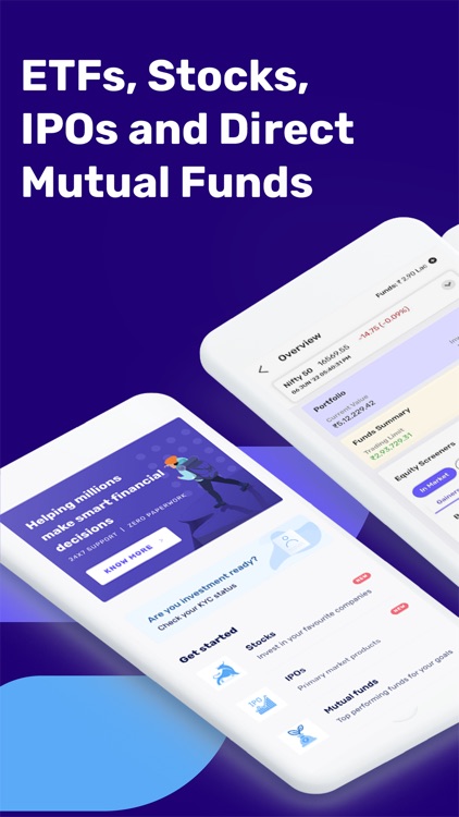 Finity: Stocks, Direct MF, ETF