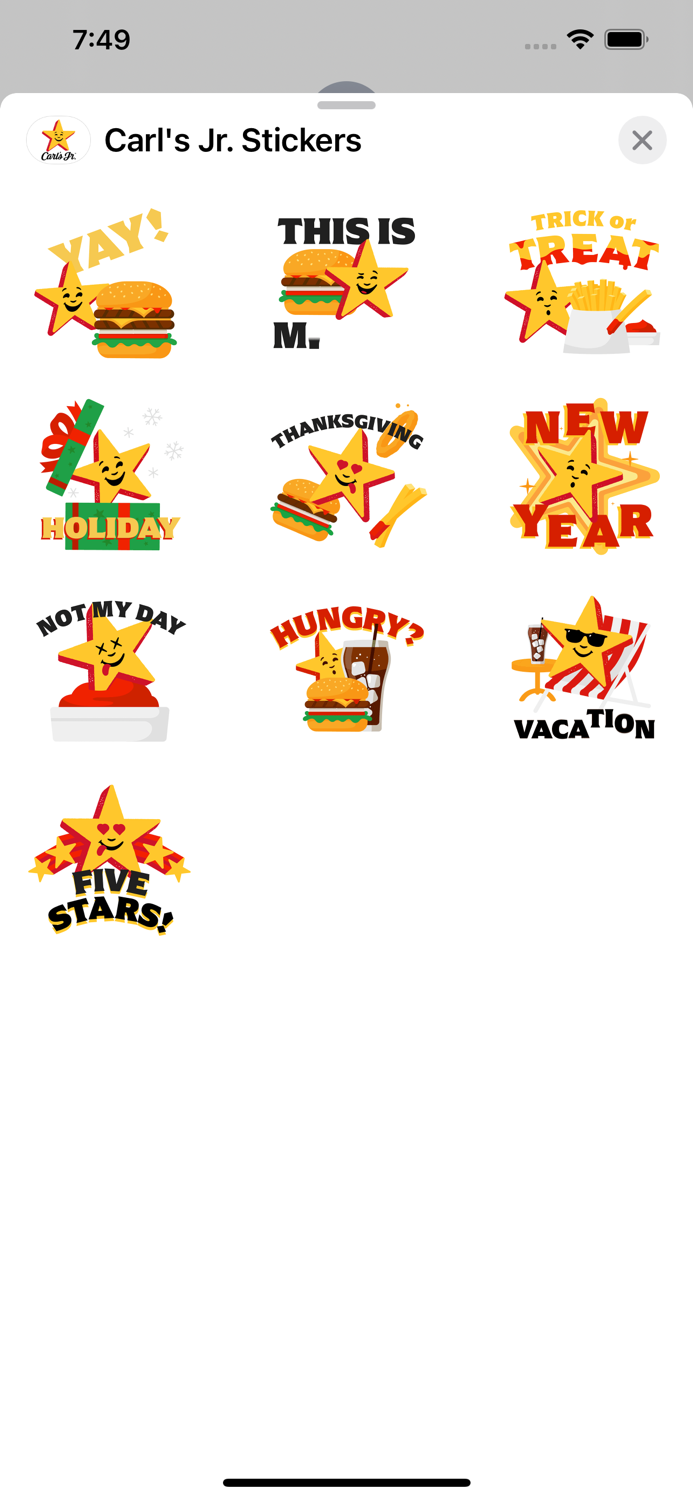 Carls Jr. Stickers