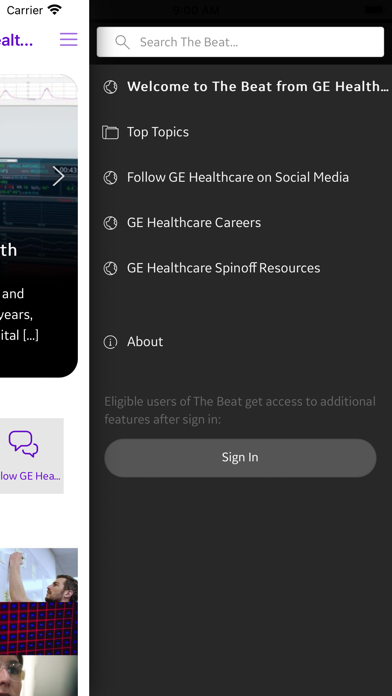 The Beat from GE HealthCare Screenshot