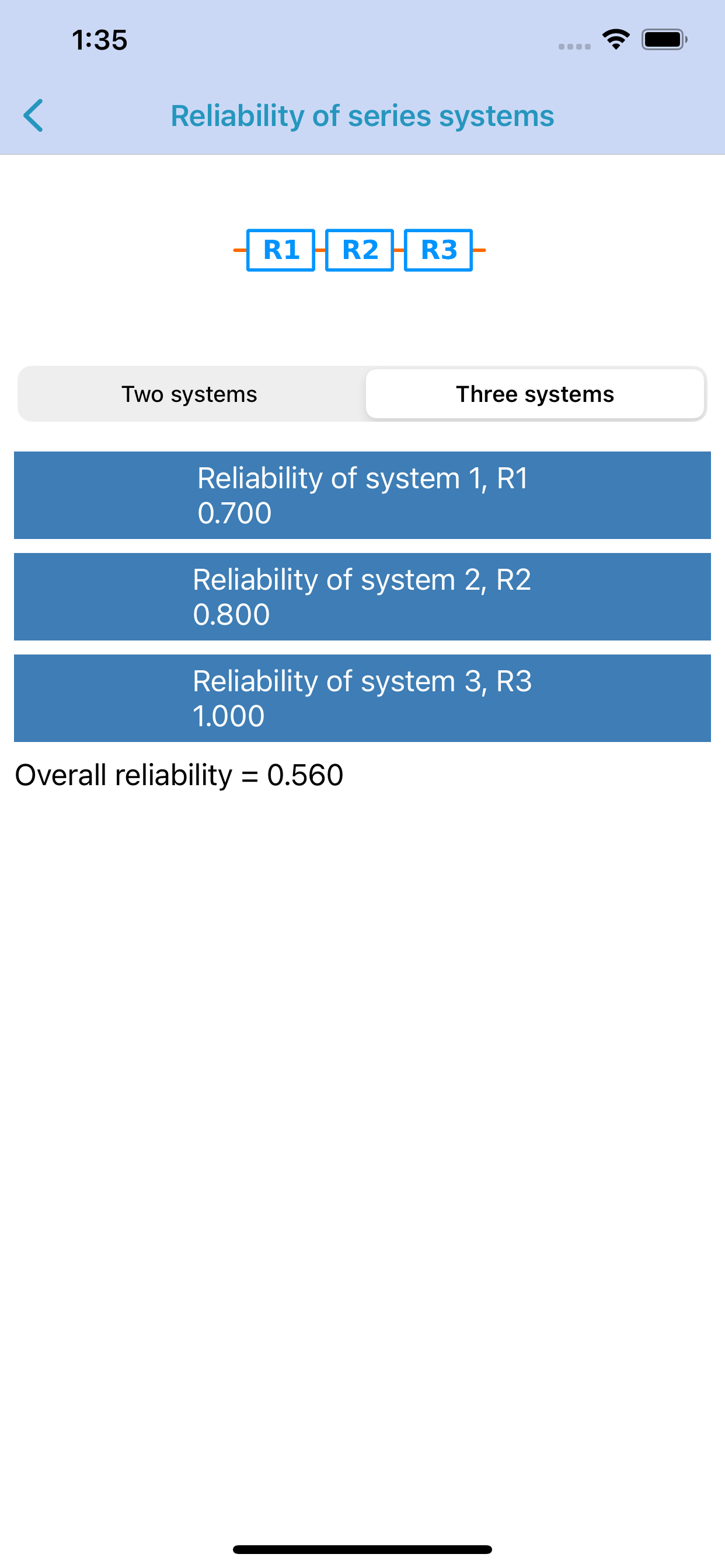 Reliability of systems