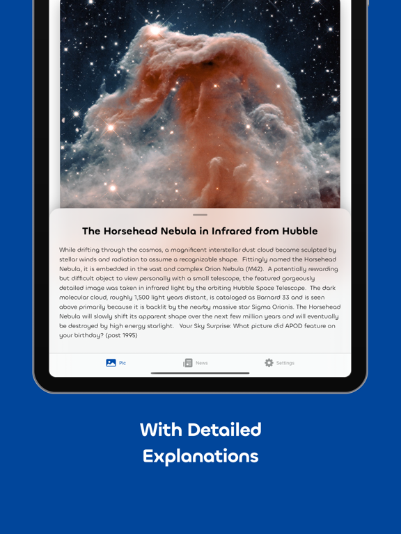 Cosmic Pic iPad screenshot 4 - News app