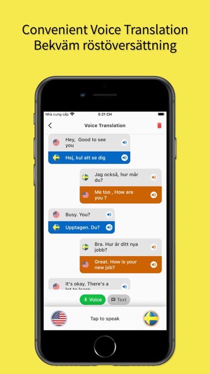 English to Swedish App