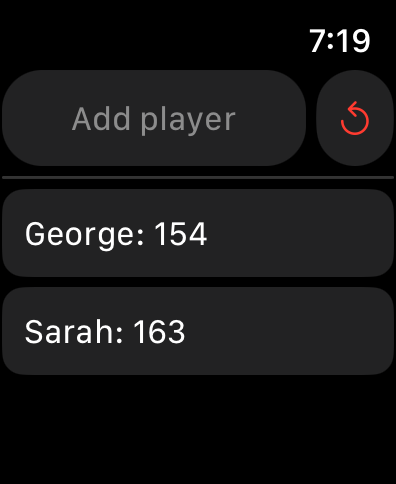 Score Tracker for Watch