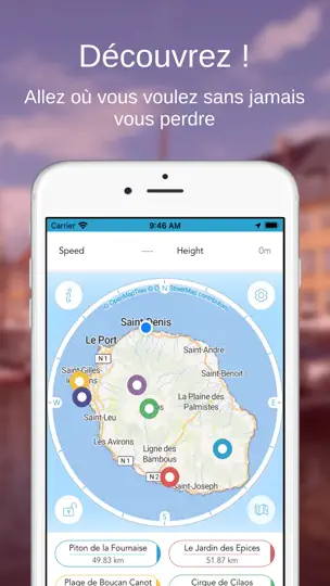 Capture d'écran de La Réunion : Carte Offline sur iPhone 1
