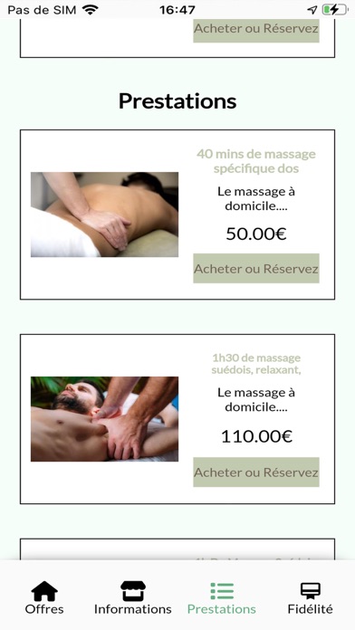 Massage Suédois Screenshot
