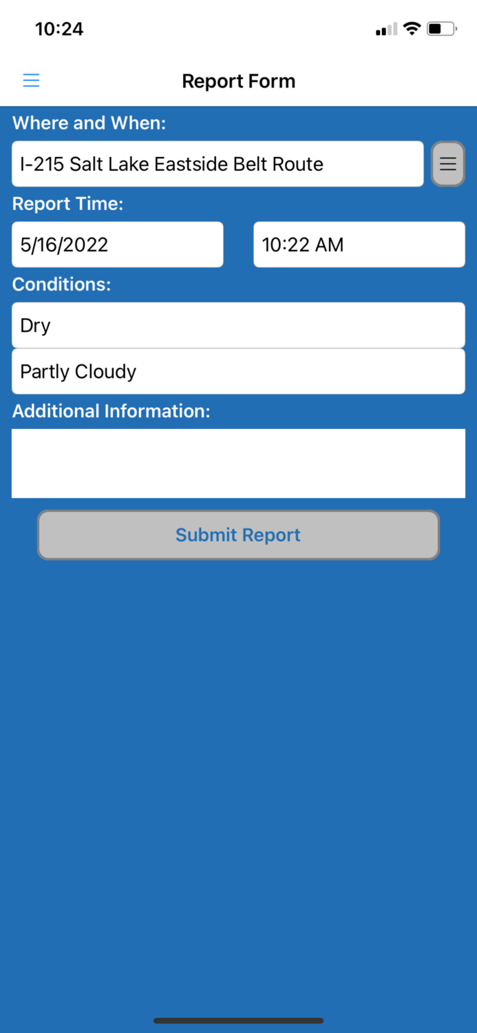 UDOT Citizen Reports