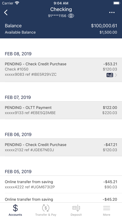 Earthmover Credit Union Mobile Screenshot