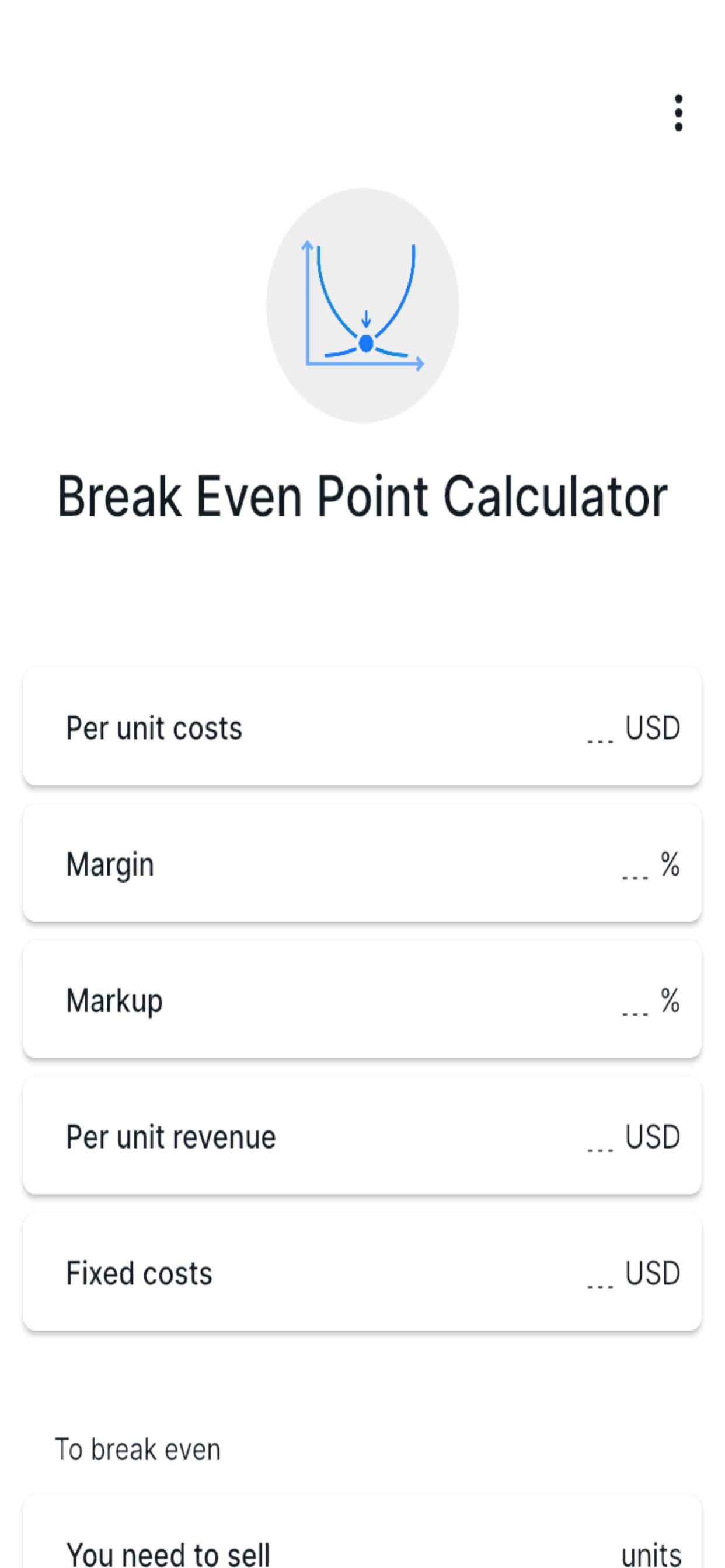 Break Even Point - Calculator