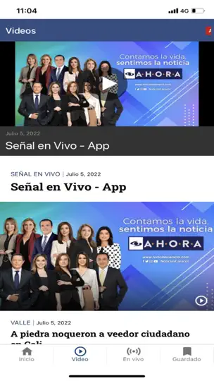 Captura de pantalla de Noticias Caracol en iPhone 6