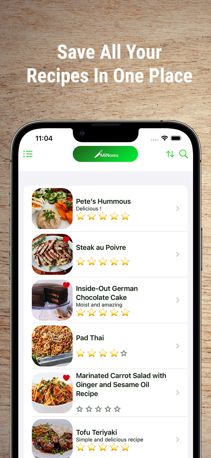 MiNoms Recipe Organizer