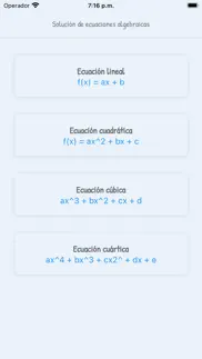ecuaciones algebraicas iphone screenshot 1