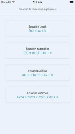 Game screenshot Ecuaciones Algebraicas mod apk