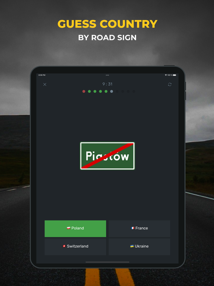 SignsGuesser - road signs quiz