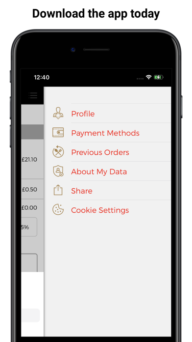 Fellas Takeaway App Screenshot