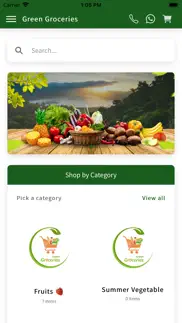green groceries iphone screenshot 1