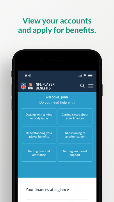 NFL Player Benefits Screenshot