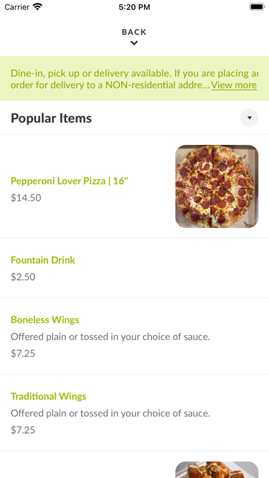 Dine on the Go - El Centro Screenshot