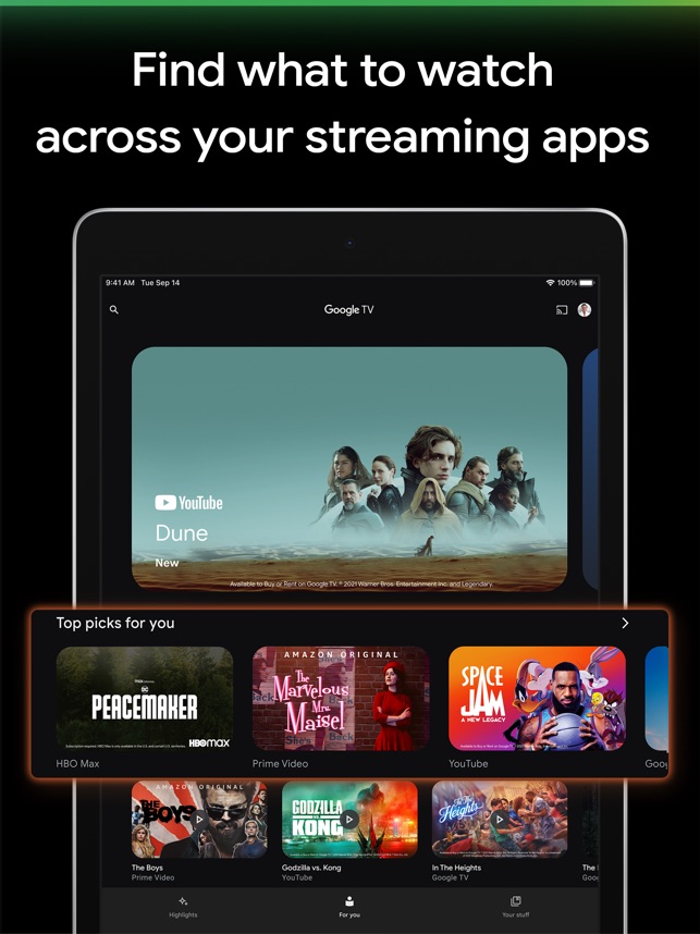 Google TV: guarda film e TV su App Store