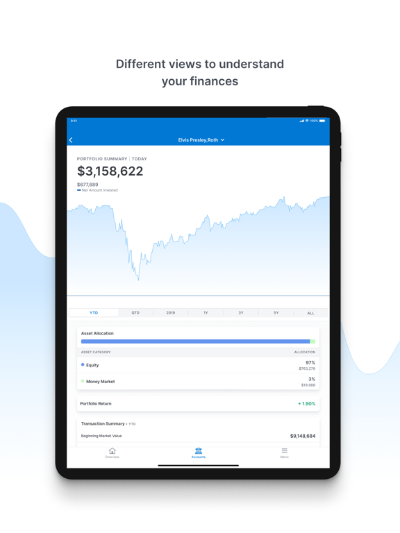 Alliance Wealth iPad screenshot 4 - Finance app