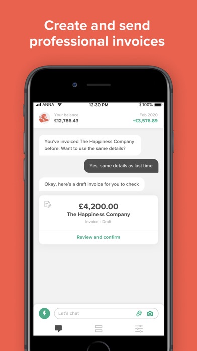 ANNA invoicing, receipts, tax Screenshot