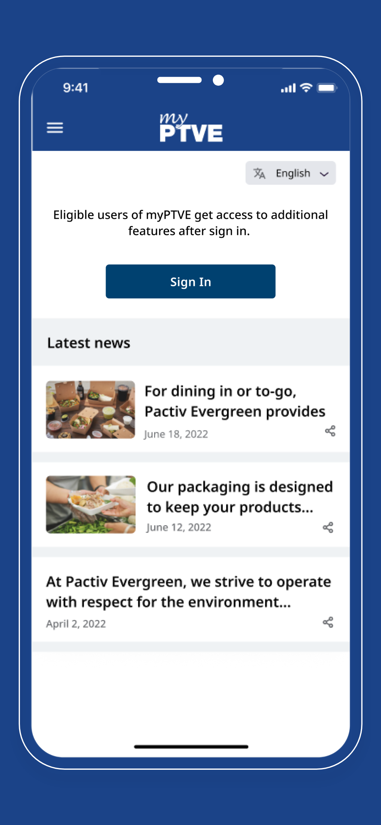 myPTVE - Pactiv Evergreen
