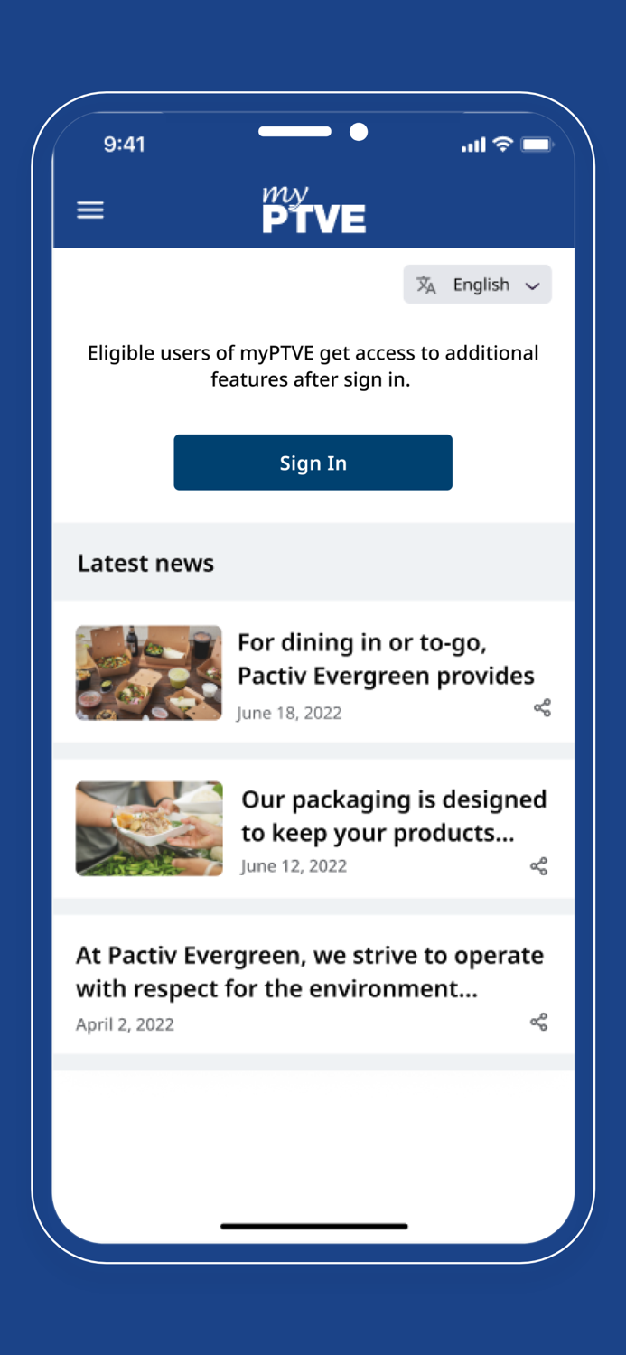 myPTVE - Pactiv Evergreen