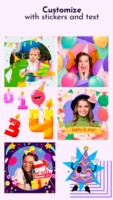 Birthday Frames & Stickers Screenshot