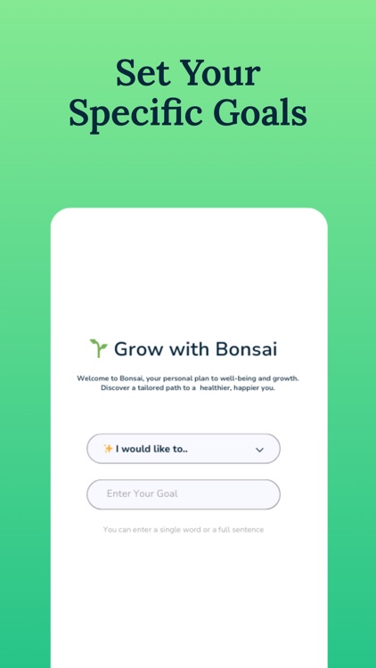 Bonsai Wellness App