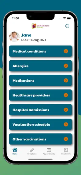 Game screenshot Down Syndrome Health Record mod apk