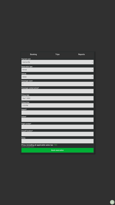 ElectLimos Customer Screenshot
