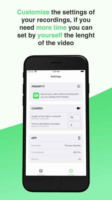 Prompty - Record your prompts Screenshot