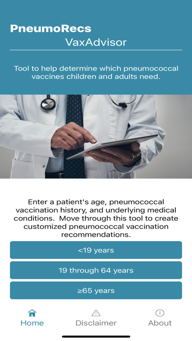 Screenshot #1 pour PneumoRecs VaxAdvisor