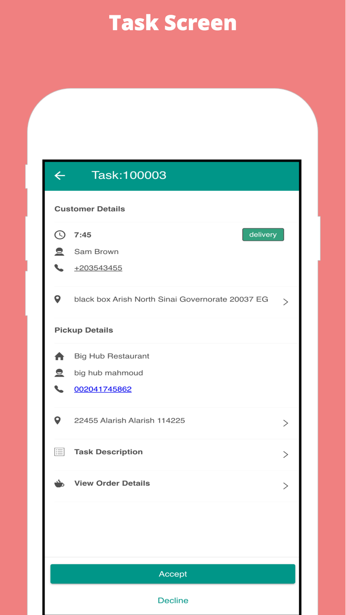 5TWA FB Driver سائق الأغذية