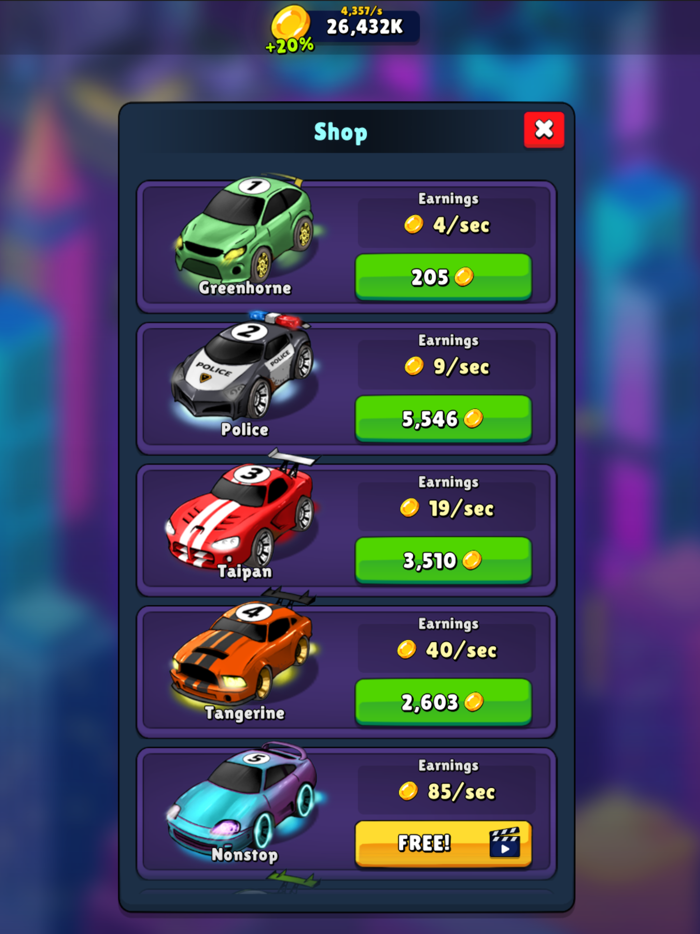 Merge Neon Cars - Merging game