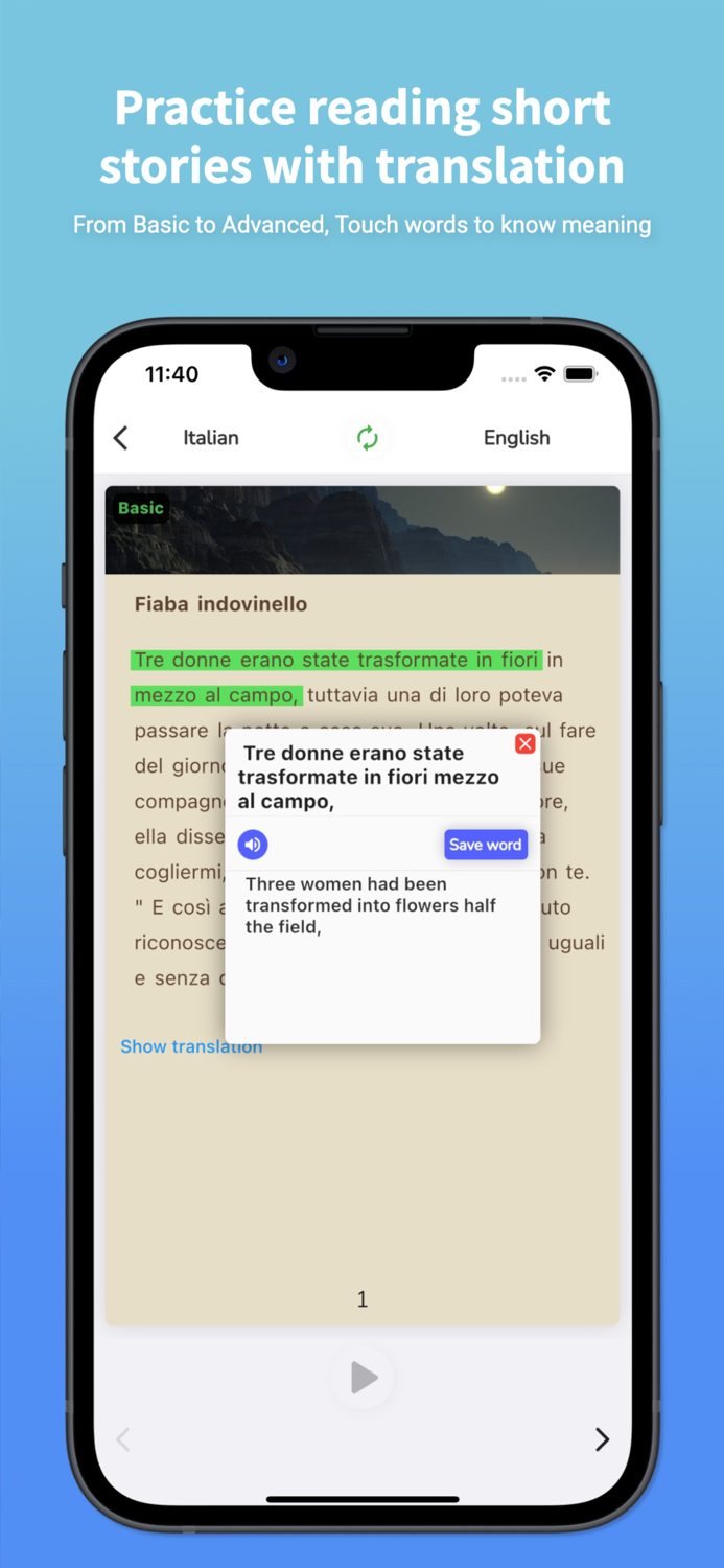 Italian Translator and Learn 