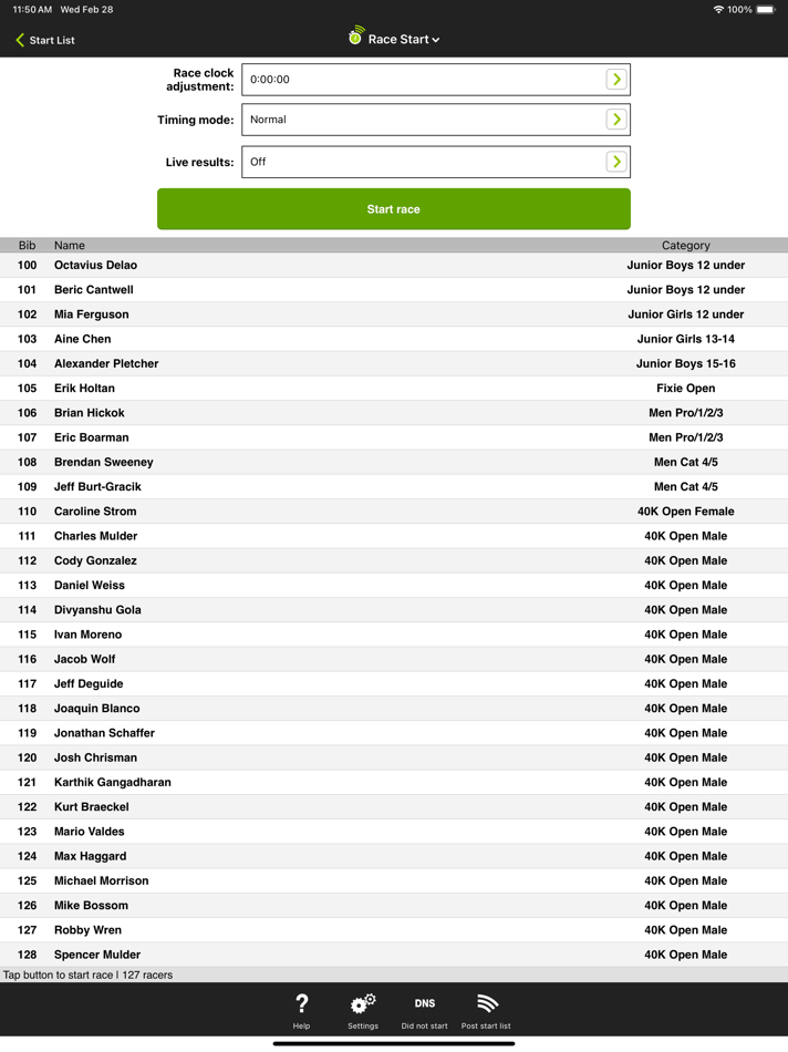 #2. Webscorer Race Timer for iPad (iOS) 由: Webscorer Inc.
